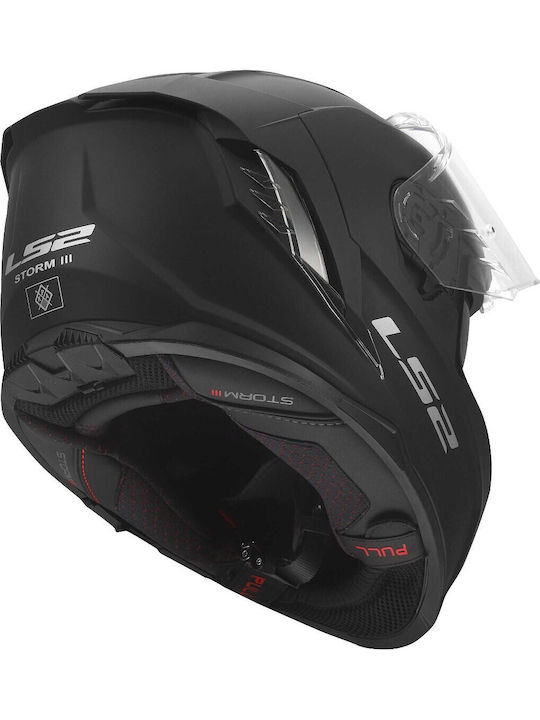 LS2 FF818 Storm III Мат черно Мотоциклетна каска Full Face ECE 22.06 1600гр с Sunvisor