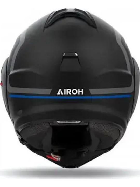 Airoh Mathisse ΙΙ Genius Син Матиран Каска За Мотор Флип Ъп ECE 22.06 1680гр с Pinlock и Sunvisor