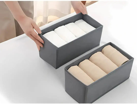Verk Group Fabric Organizer for Underwear in Grey Colour 28x14x13cm