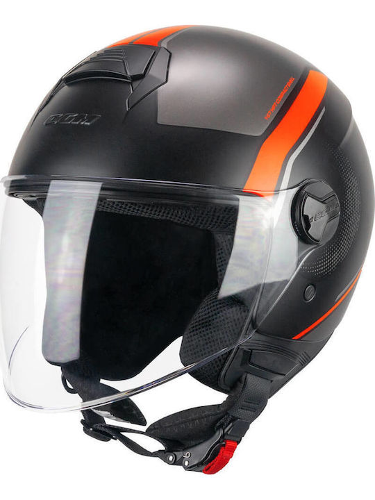 CGM 167M Flo Dot Black Red Motorcycle Helmet Jet ECE 22.06 1050gr