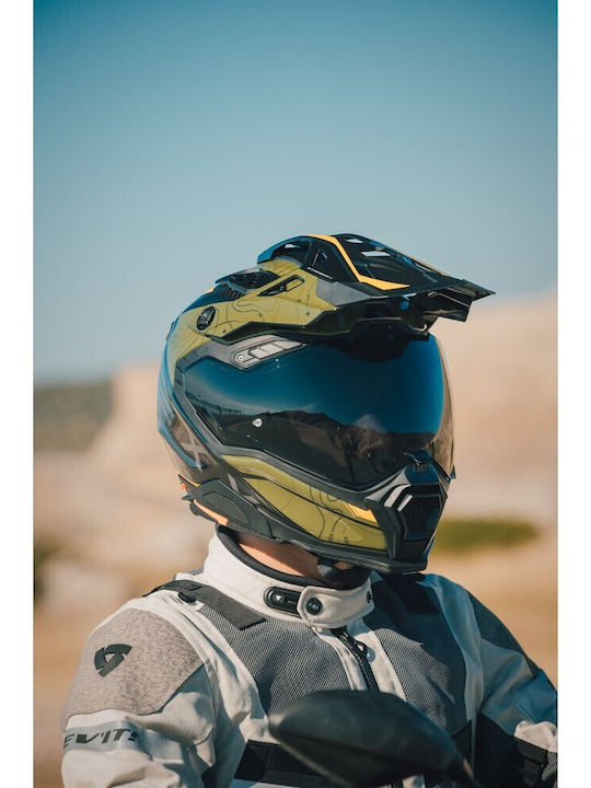 Nexx W.WED3 Furka Green/Yellow Motorcycle Helmet On-Off DOT / ECE 22.06 1725gr with Pinlock and Sun Visor