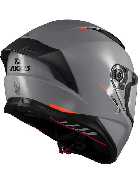 Axxis Panther Grey Gloss A12 Motorcycle Helmet Full Face ECE 22.06 with Sunvisor