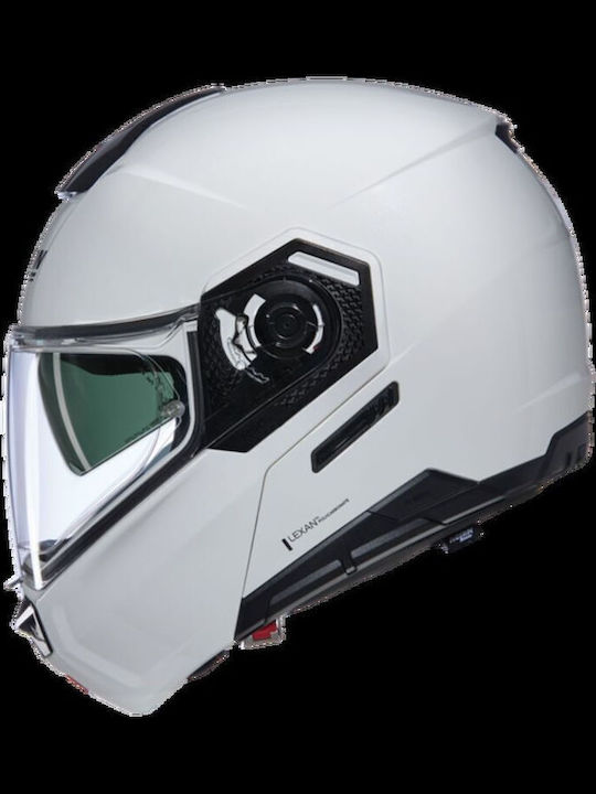 Nolan N90-3 Classico Pure White Κράνος Μηχανής Flip-Up ECE 22.06 με Pinlock και Sunvisor
