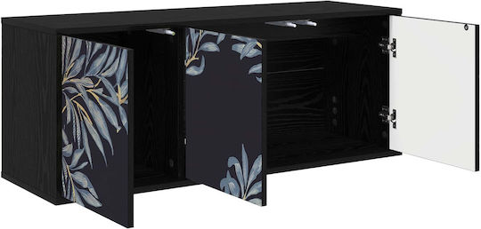 TV Stand Dokkum Black Oak W102xD33xH40cm