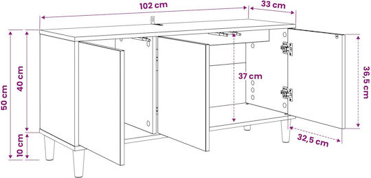 Raalte Sonoma TV Stand W102xD33xH50cm