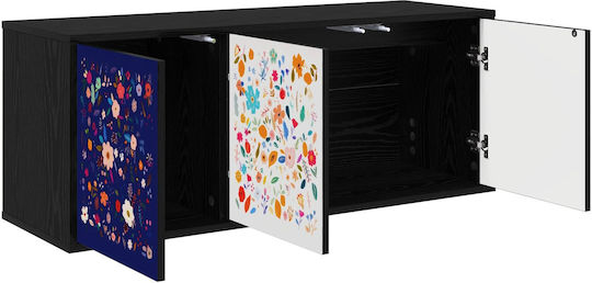 TV Stand Mainz Black Oak W102xD33xH40cm