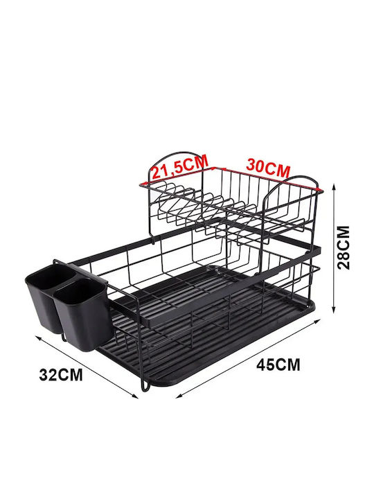 Sink Strainer Metallic Black 42x32x18.7cm