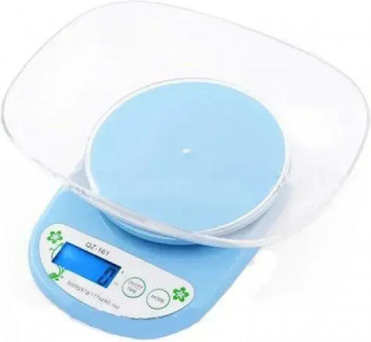 Ψηφιακή Ζυγαριά Κουζίνας έως 5kg Γαλάζια