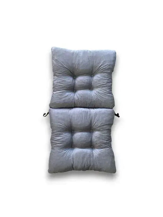 Sidirela Garden Chair Cushion with Backrest Bamboo Gray 50x95cm