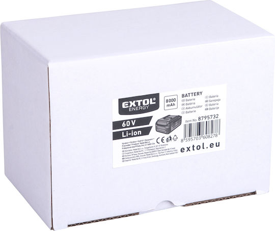 Baterie 60V/8Ah Extol Industrial 8795732 Li-ion 1500 Cicluri