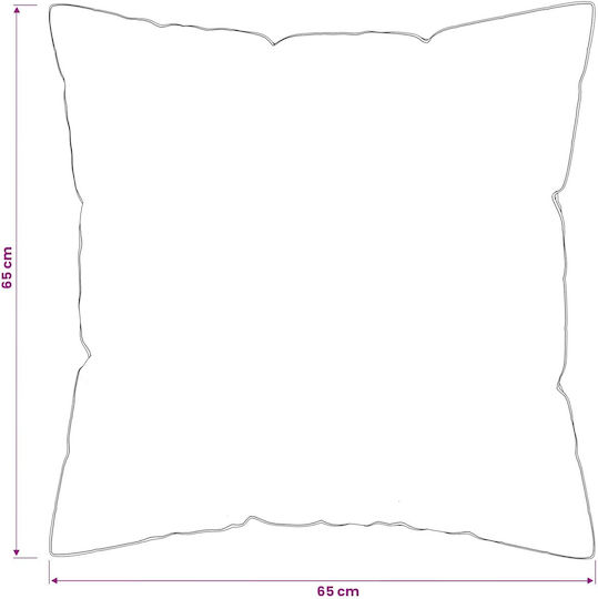 vidaXL Sofa Cushion from 100% Cotton White 65x65cm