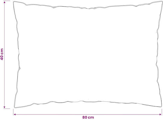 vidaXL Perna De Canapea Din 100% Bumbac Alb 80x40cm