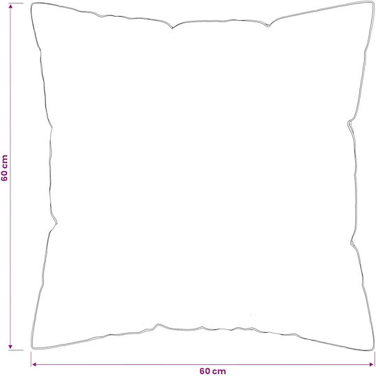 vidaXL Sofa Cushion from 100% Cotton White 60x60cm
