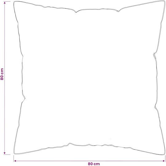 vidaXL Perna De Canapea Din 100% Bumbac Alb 80x80cm