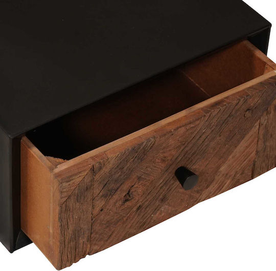Handmade Wooden Beige Bedside Table 40x30x20cm
