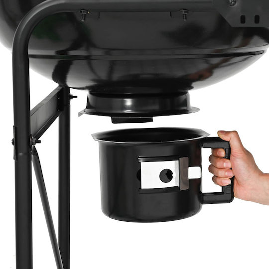 vidaXL Grătar Inox Peletă cu Termometru 107x107cm