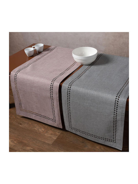 Silk Fashion Ράνερ BG18 Αμέθυστος / Γκρι 45x170εκ.