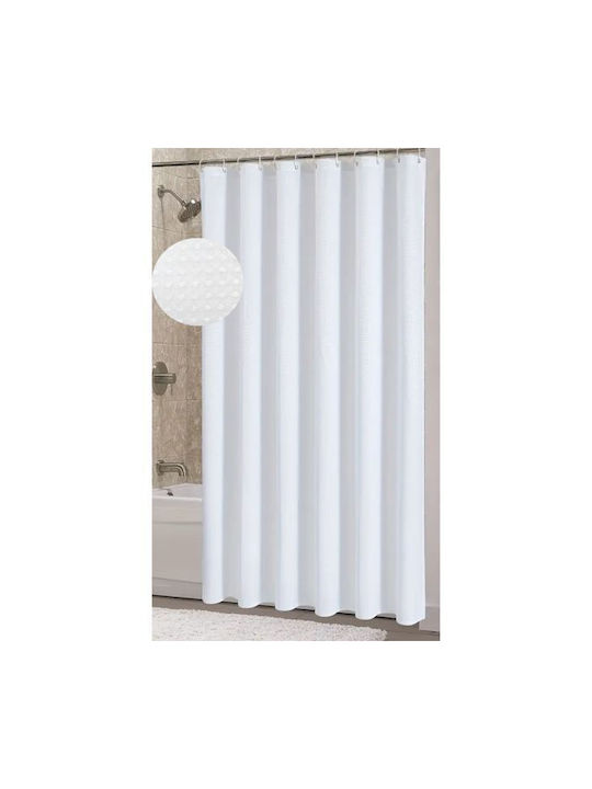 TnS TnS Fabric Shower Curtain 180x180cm White