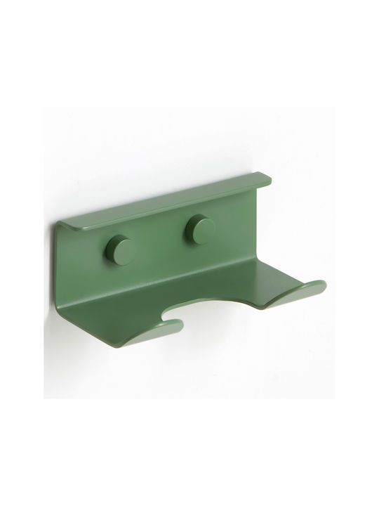 Imex Double Wall-Mounted Bathroom Hook ​10x5.8cm Green