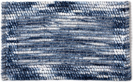 Silk Fashion Bath Mat Blue 55x90cm