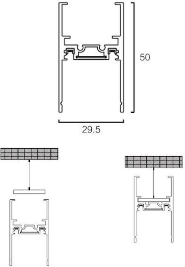 Orient Magnetische Schiene Profil 48v Weiß