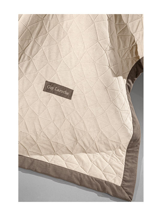 Guy Laroche Avalon Viersitzer-Sofa Überwurf Samtig 170x350cm Ecru