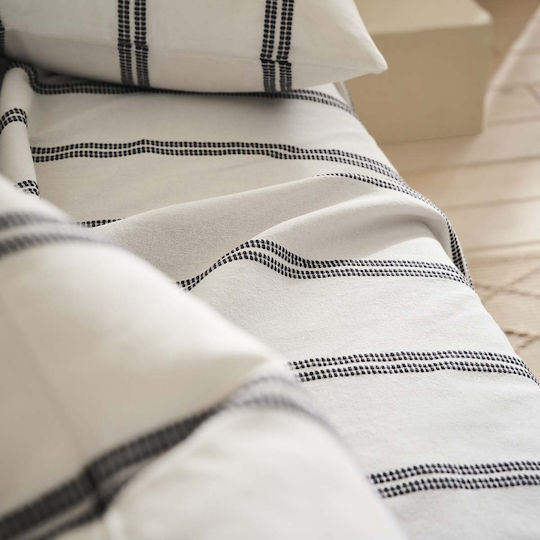 Gofis Home Rathma Ριχτάρι Διθέσιου Καναπέ Ζακάρ 180x250εκ. Pure White/graphite Black 375