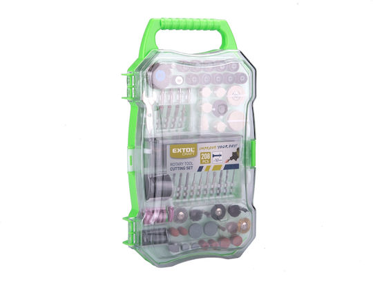 Grinder Accessory Set Extol Craft 903771 208 Pieces 3.2 Mm