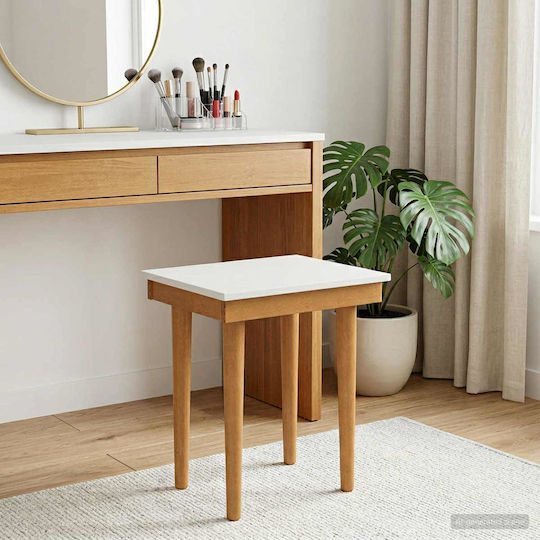 Living Room Stool White 40x33x45cm