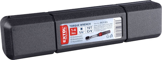 Extol Cheie dinamometrică Caroiaj 1/4" Cuplu 1-6 Nm cu Lungimea 22buc