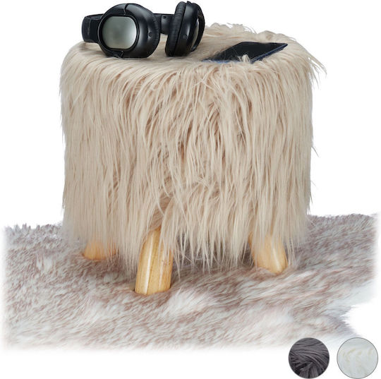 Taburet Camera De Zi Crem 31x31x31cm Taburet Camera De Zi Crem 31x31x31cm