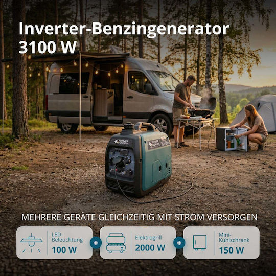 Könner & Söhnen KS 3100iG S Leise Generators Inverter Benzin/LPG mit maximaler Leistung 3.5kVA