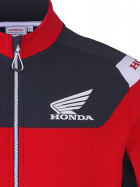 Honda Softshell Καλοκαιρινό Ανδρικό Μπουφάν Μηχανής Softshell Κόκκινο