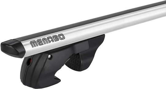 Menabo Aluminum Car Roof Bars Dozer XXL 150 Cm Silver Color Ford Explorer 5 Doors 2002>2005 Raised Rails Parallel Bars Set 2 Pieces 7500/mb Mp.7500/mb-3