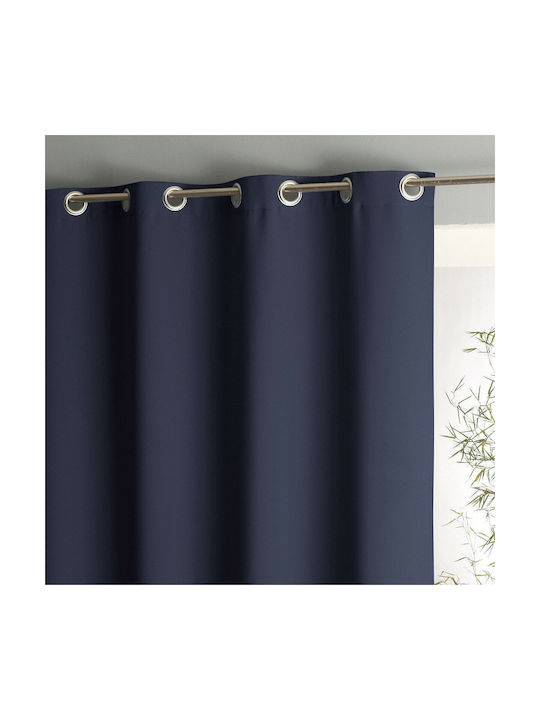 La Redoute Interieurs Vorhang Verdunkelung mit Grommet Blau 324215352_1629_15 140x180cm