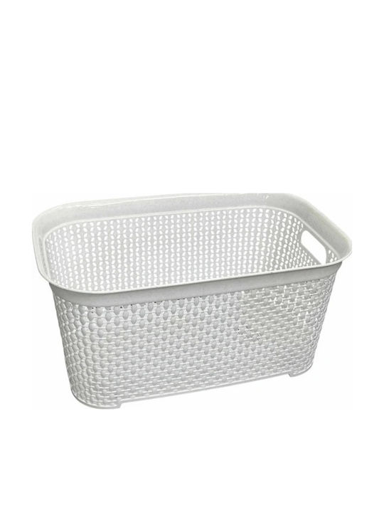 TnS Coș De Rufe Din Plastic Alb