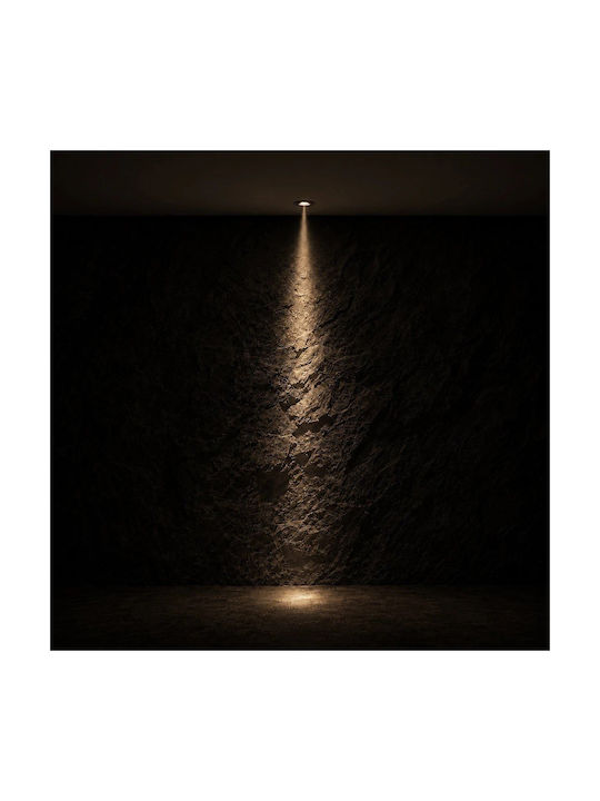 kelvo Metallic Recessed Spot with Built-in LED and Warm White Light White 5x5cm