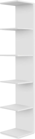 Βιβλιοθήκη Silver Λευκό 34.6x31.5x180εκ.