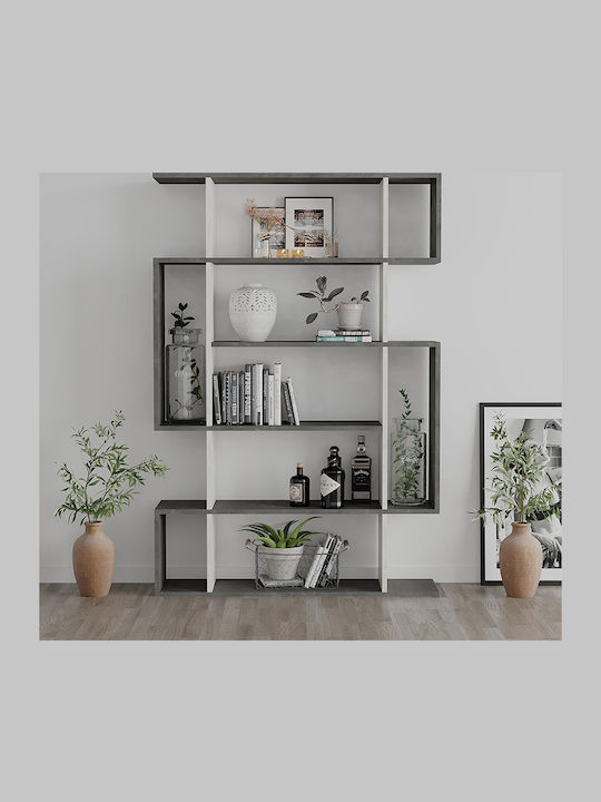 Bibliotecă Radovan Alb Antic / Gri 108x25x161 cm