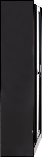 Βιβλιοθήκη Sider Μαύρη 90x40x185εκ.