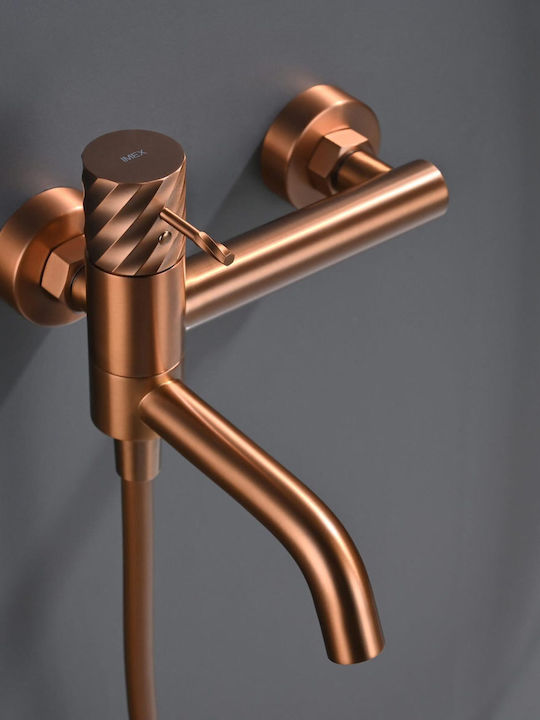 Imex Mixing Bathtub Faucet Complete Set Rose Gold