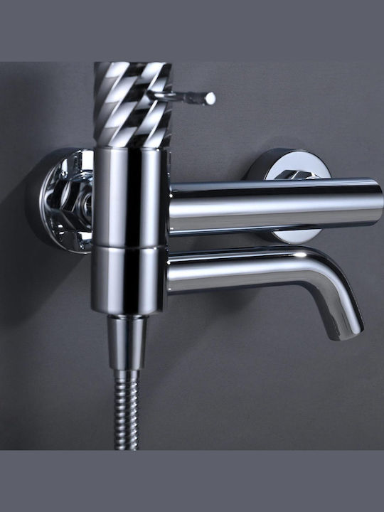 Imex Mixing Bathtub Faucet Complete Set Silver