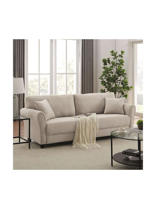 Canapea Cu Trei Locuri Bej 212x78x87cm E9508,1