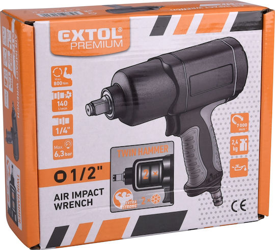 Cheie Cu Impact Pneumatic 1/2" Extol Premium 8865016 800nm 7000/min
