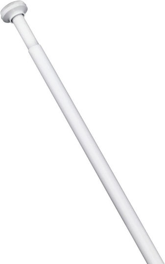 Sidirela Telescopic Straight Shower Curtain Rod Aluminium White Ø12mm 120-220cm