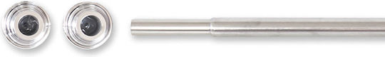 Dimitracas Rainbow Telescopic Straight Shower Curtain Rod with Suction Cup Aluminium Silver Ø20mm 115-220cm