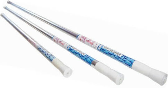 Sidirela Telescopic Straight Shower Curtain Rod Aluminium White 140-260cm