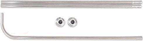 Dimitracas Corner Shower Curtain Rod Wall Mounted Aluminium Silver 80x170cm