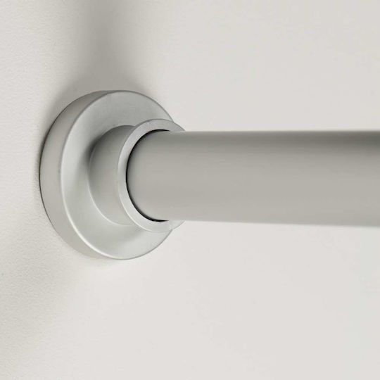 Sealskin Corner Shower Curtain Rod Wall Mounted Aluminium Chromé Matt 90x90cm