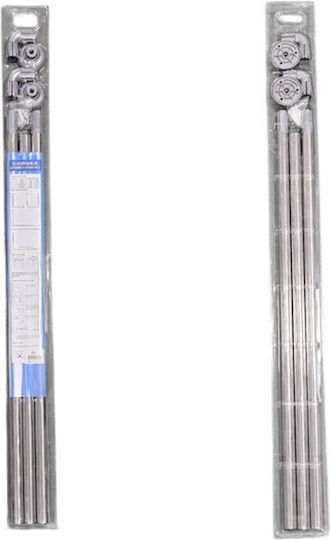 Bathroom Curtain Rod Corner Inox 80x80cm